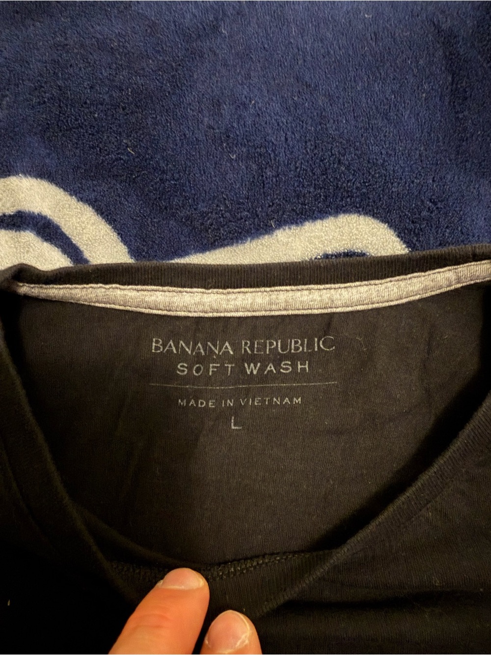 Banana Republic Soft Wash Crewneck T-Shirt Black 100% Cotton Men’s Large L - Picture 2 of 8